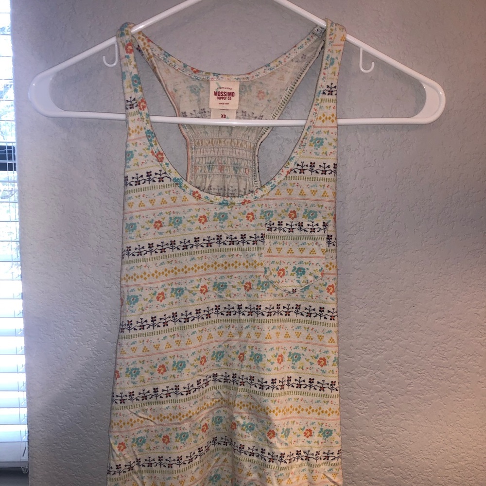 Floral  tank top razor back